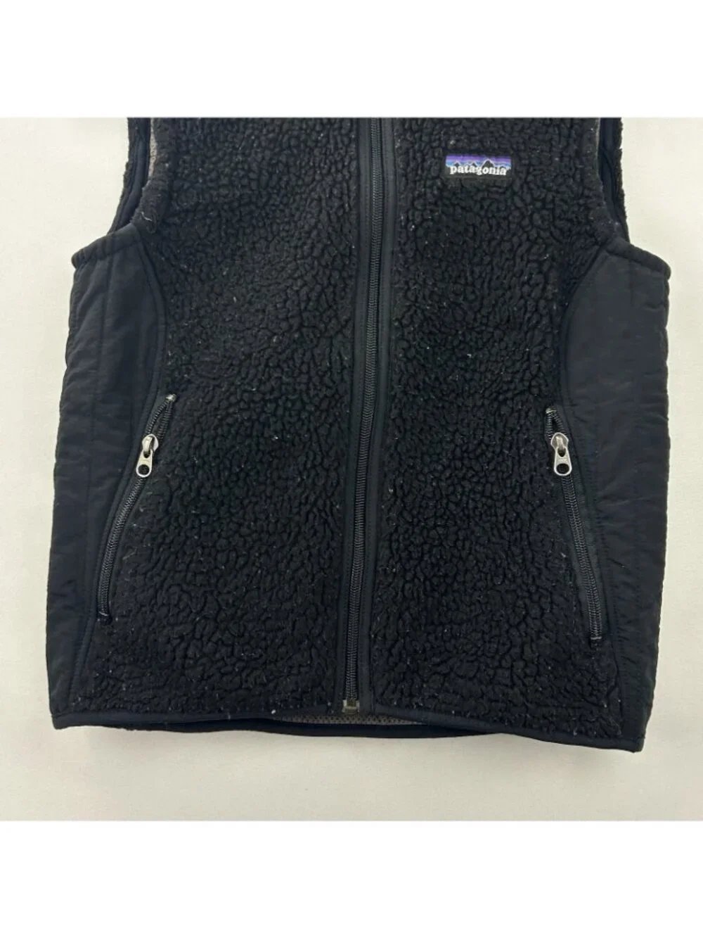 Patagonia Vest Jacket Womens Small Black Synchilla Sherpa Fleece Outdoor Hiking - Picture 15 of 16